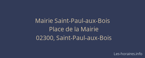 Mairie Saint-Paul-aux-Bois