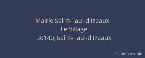 Mairie Saint-Paul-d'Izeaux