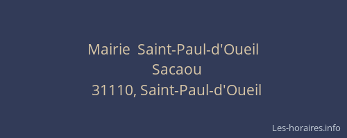 Mairie  Saint-Paul-d'Oueil