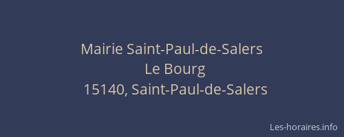 Mairie Saint-Paul-de-Salers