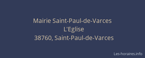 Mairie Saint-Paul-de-Varces