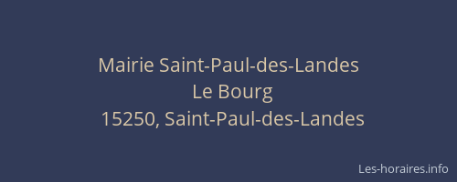 Mairie Saint-Paul-des-Landes