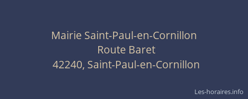 Mairie Saint-Paul-en-Cornillon