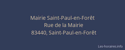 Mairie Saint-Paul-en-Forêt