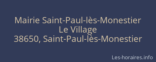 Mairie Saint-Paul-lès-Monestier