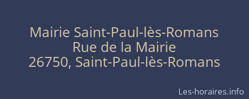 Mairie Saint-Paul-lès-Romans