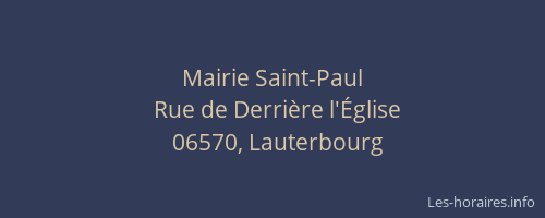 Mairie Saint-Paul