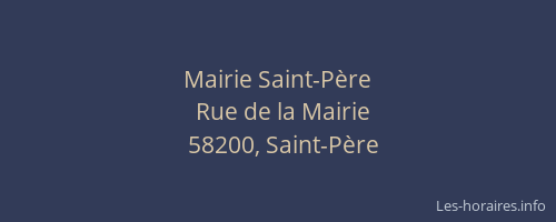 Mairie Saint-P&egrave;re