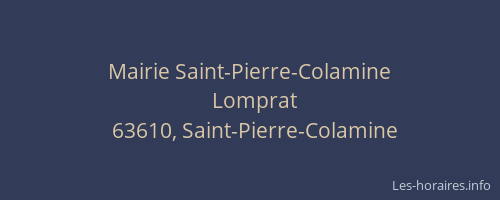 Mairie Saint-Pierre-Colamine