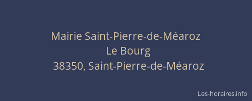 Mairie Saint-Pierre-de-M&eacute;aroz