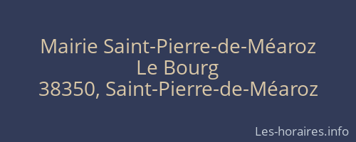 Mairie Saint-Pierre-de-Méaroz