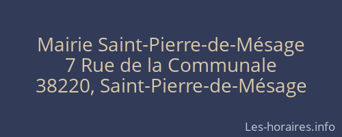 Mairie Saint-Pierre-de-Mésage