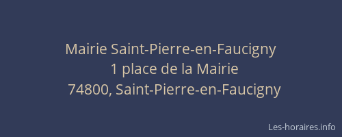Mairie Saint-Pierre-en-Faucigny
