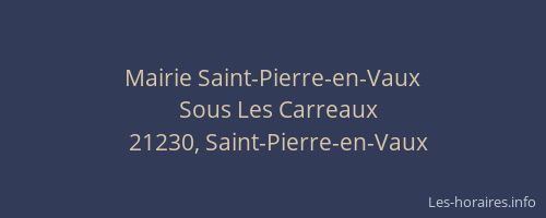 Mairie Saint-Pierre-en-Vaux