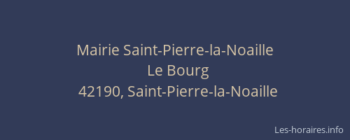 Mairie Saint-Pierre-la-Noaille