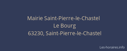 Mairie Saint-Pierre-le-Chastel