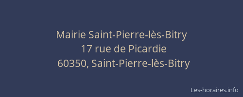 Mairie Saint-Pierre-l&egrave;s-Bitry