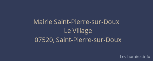 Mairie Saint-Pierre-sur-Doux