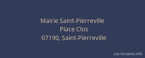 Mairie Saint-Pierreville