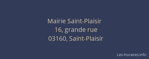 Mairie Saint-Plaisir