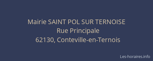 Mairie SAINT POL SUR TERNOISE