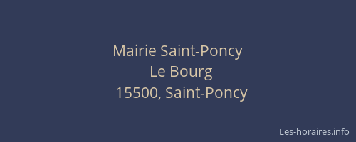 Mairie Saint-Poncy