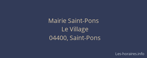 Mairie Saint-Pons