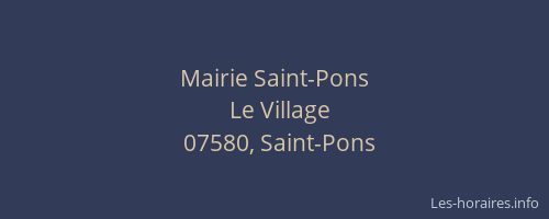 Mairie Saint-Pons