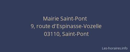 Mairie Saint-Pont