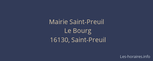 Mairie Saint-Preuil