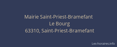 Mairie Saint-Priest-Bramefant