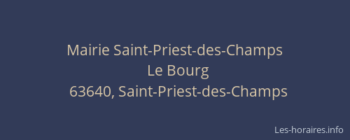 Mairie Saint-Priest-des-Champs