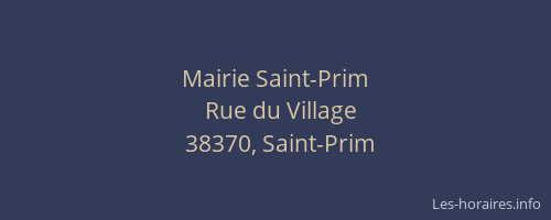 Mairie Saint-Prim