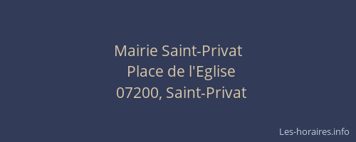 Mairie Saint-Privat