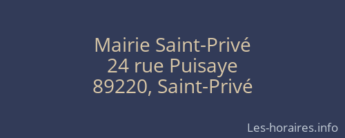 Mairie Saint-Priv&eacute;
