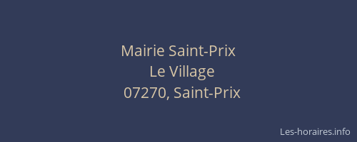 Mairie Saint-Prix