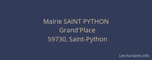 Mairie SAINT PYTHON
