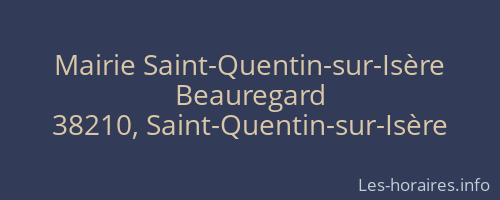 Mairie Saint-Quentin-sur-Isère