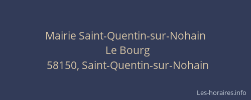 Mairie Saint-Quentin-sur-Nohain