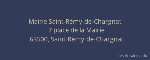 Mairie Saint-R&eacute;my-de-Chargnat