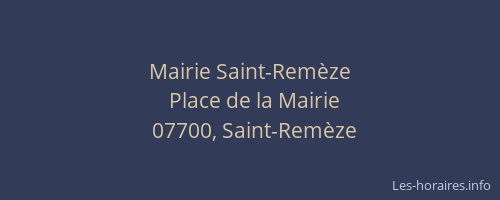 Mairie Saint-Remèze