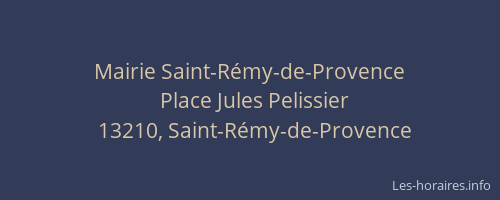 Mairie Saint-Rémy-de-Provence