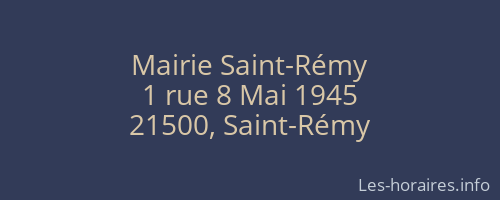 Mairie Saint-Rémy