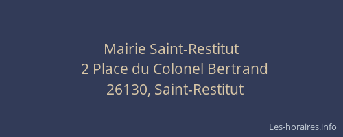 Mairie Saint-Restitut