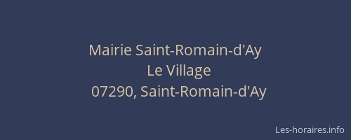 Mairie Saint-Romain-d'Ay