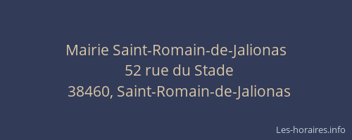 Mairie Saint-Romain-de-Jalionas