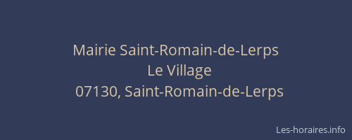 Mairie Saint-Romain-de-Lerps