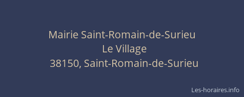 Mairie Saint-Romain-de-Surieu