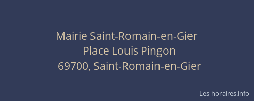 Mairie Saint-Romain-en-Gier