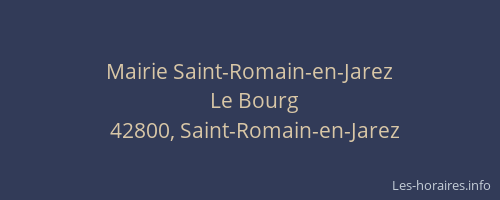 Mairie Saint-Romain-en-Jarez